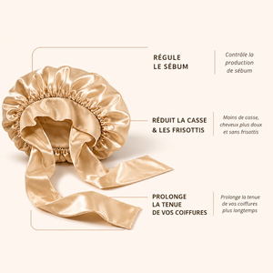 Bonnet de nuit en satin de soie de mûrier — The Silk Hour